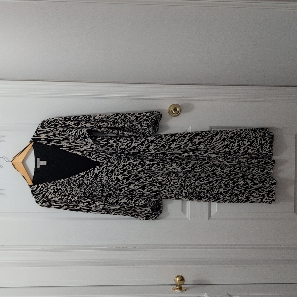 H&M Black and White Midi Dress